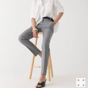 J. CREW Cameron Cropped Wool Pants - Graphite